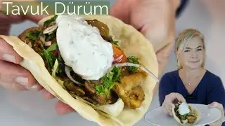 En kolay lavaş tarifi ,müthiş yoğurt sosu, ağzınızı sulandıracak salatasıyla Tavuk kebap dürüm