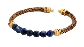 Alex and Ani Gemstone Mesh Cuff Bracelet, Sodalite SKU: 9321040