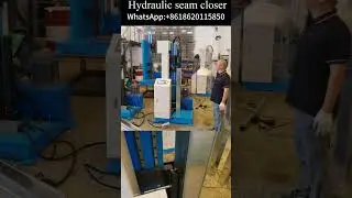 Precision Vertical Duct Sealing Made Easy: Hydraulic Closer Speed & Accuracy.#airduct #seamcloser