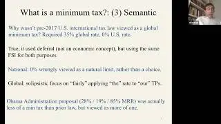 Daniel Shaviro talk in the Indiana University Maurer School of Law Tax Policy Colloquium April 9, 20