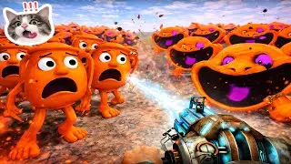 GIANT ORANGE MONSTERS vs TEAPOT ARMY in GARRY&rsquo;S MOD 😱💥