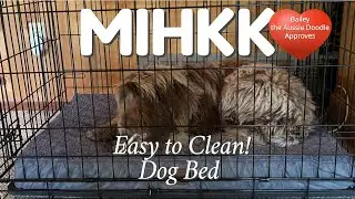 REVIEW MIHIKK Orthopedic Dog Bed for Medium/Large Dogs, Egg-Crate Foam w/ Removable Waterproof Cover