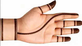 New mehndi design 🌿 || simple front hand mehndi design 🌿 || easy mehndi design 