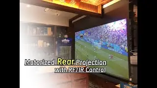 Electric Projector Screens Drop Down Motorized Rear Projection Screen with RF/IR Control
