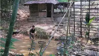 Full Video: 100 days of building a bushcraft house and farm in the deep forest