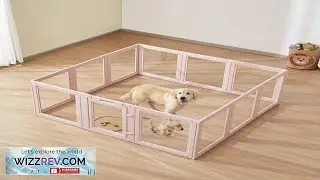 VEVOR Dog Whelping Box 60x59x23 in Transparent Plastic Dog Whelping Pen