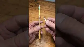 Carving a pencil with a mini knife from #temu #woodcarving #diy