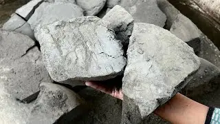 ASMR | Black Mud Chunks And Slabs Dry Floor Crumbling  