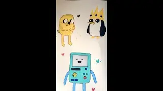 Drawing Adventure Time Characters while going on my own adventure!! #shorts #posca #sketchbook #art