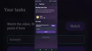 Starting From Zero Tapswap Video Code | 2 November Tapswap Youtube  Video Code