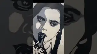 Wednesday Adams painting