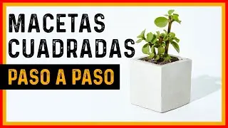 🌱​ cómo hacer MACETAS DE CEMENTO FACIL / TERRAZO, cuadradas