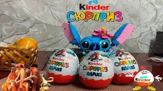 обзор, Киндер, сюрпризов, макси, мамонты, новогодняя серия, вся коллекция#максикиндер #мамонты