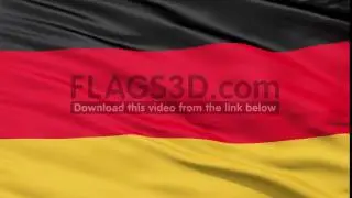 Realistic 3D detailed slow motion germany flag in the wind