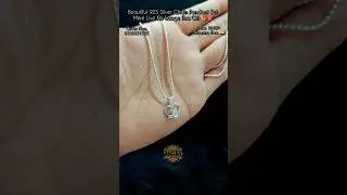 Beautiful silver chain pendant for girls | Silver 925 chain #shortsfeed #shorts #pendant #chain #new