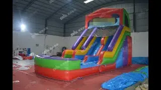 Backyard inflatable water slide for sale