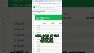Как создать шаблон еженедельного расписания в Google Таблицах