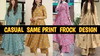 One Print dress Designs/latest same print Frock design/ Single Print dress @FASHIONWITHMEHNAZ