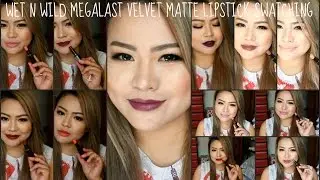 Wet N Wild Megalast Velvet Matte Lipstick Swatching! | Mslaviniaful
