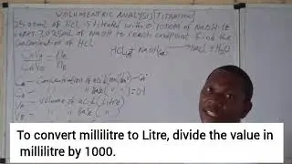Volumetric analysis (Titration) calculation PART 1 