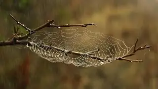 Rain on a Spider Web 🌧️ Hypnotic Nature Ambience for Deep Sleep & Relaxation (2K)
