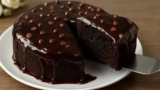 The Best SOFT CHOCOLATE CAKE WITHOUT EGGS and BUTTER!I bake it every year for Christmas