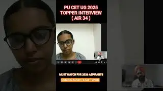 PU CET UG 2025 Topper Interview Teaser 🎯 AIR 34 | PU CET UG 2026 Preparation Tips & Books #puchd