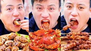 Village Funny Mukbang ｜ Outdoor Stone Cooking ｜ Eating Special Fish Recipe Collection