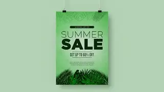 How to Create a Summer Sale Poster / Flyer Design | Photoshop Tutorials