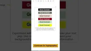 How Do You Use Contrast Color in Typography for graphics designing like a pro #shorts