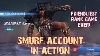 MARVEL SUPER WAR: Black Panther SMURF in ACTION - 1,000,000 BC Skin + Power Core and Build