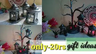 Diy empty acrylic paint bottle gift ideas/Diy tree craft #giftideas #reuse #bottleart #treecraft