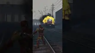 Is it possible for IRON MAN to stop the train? #shorts #gta5 #shortsfeed