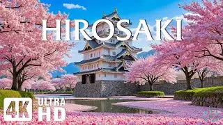 Spring at Hirosaki Castle 4K 🌸 Discover Cherry Blossom Moats, Historic Walls & Poetic Spring Calm