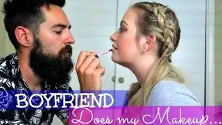 BOYFRIEND DOES MY MAKEUP CHALLENGE!