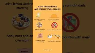 6 Daily Habits That Will Change Your Life | Simple Health Tips.  #healthylifestyle #healthyeating