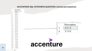 ACCENTURE SQL INTERVIEW QUESTION | Delete permutations