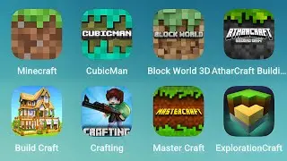 Minecraft, CubicMan, Block World 3D, AtharCraft, Build Craft, Crafting, Master Craft, Exploration