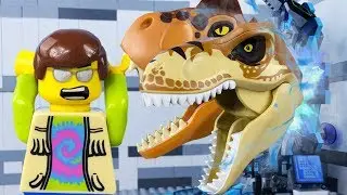 LEGO City Time Travel STOP MOTION LEGO Jurassic World: T-Rex Attack| LEGO City | By Billy Bricks