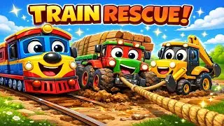 This Train Tried Something Shocking to Save Tractor | Kids Vehicle Animation | Cartoon for Kids