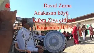 Davul Zurna İle Adakasım köyü Kübra Ziya çiftinin kınasında bayanların halayı
