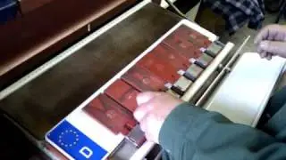 Making of a german license plate