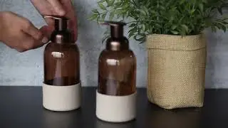 Amber Glass Foaming Soap Bottles