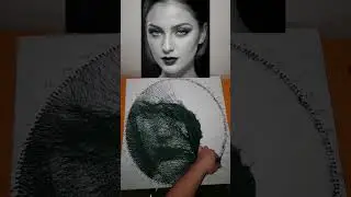 Portrait design with string art