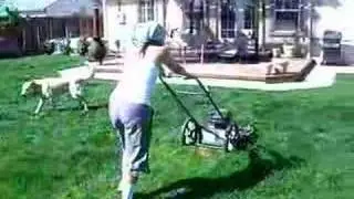 First Time Mowing the Lawn