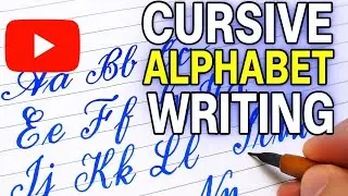 How to Write Capital & Small English Alphabet Letters|Cursive Writing|Calligraphy
