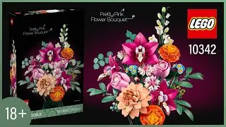 LEGO BOTANICALS Pretty Pink Flower Bouquet (10342)[749 pcs] Speed Build @TopBrickBuilder18plus