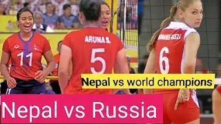 world champions Russia vs Nepal female volleyball 2024