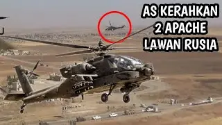 2 HELIKOPTER AH-64 APACHE AS LAKUKAN PROVOKASI TERHADAP PATROLI MILITER RUSIA