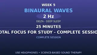 🌙 Total Focus for Study - Complete Session - 25min Immersion | 2Hz